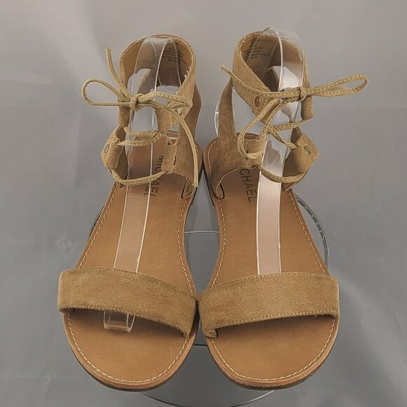 Michael Lizzi Strappy Gladiator Sandals Tan Leather - Picture 6 of 8